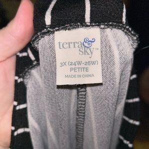 Tarra & sky 3xl stripped black slacks